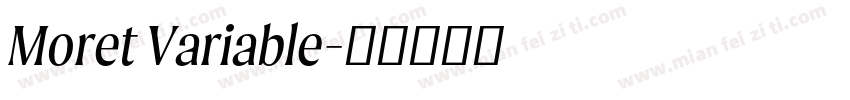 Moret Variable字体转换